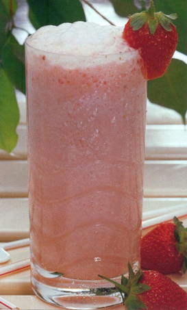 Prikkende jordbær milk-shake